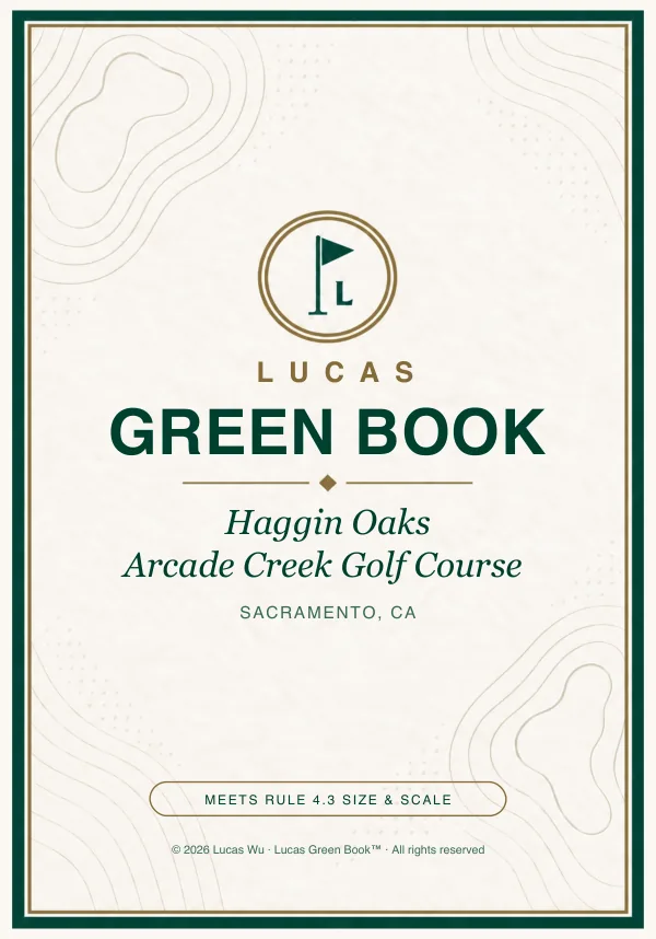 Haggin Oaks — Arcade Creek Golf Course green book cover
