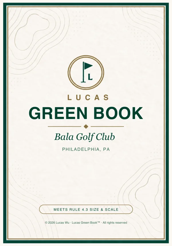 Bala Golf Club green book cover