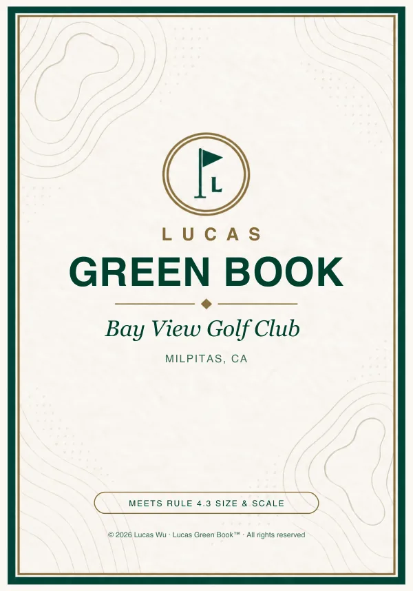 Bay View Golf Club green book cover