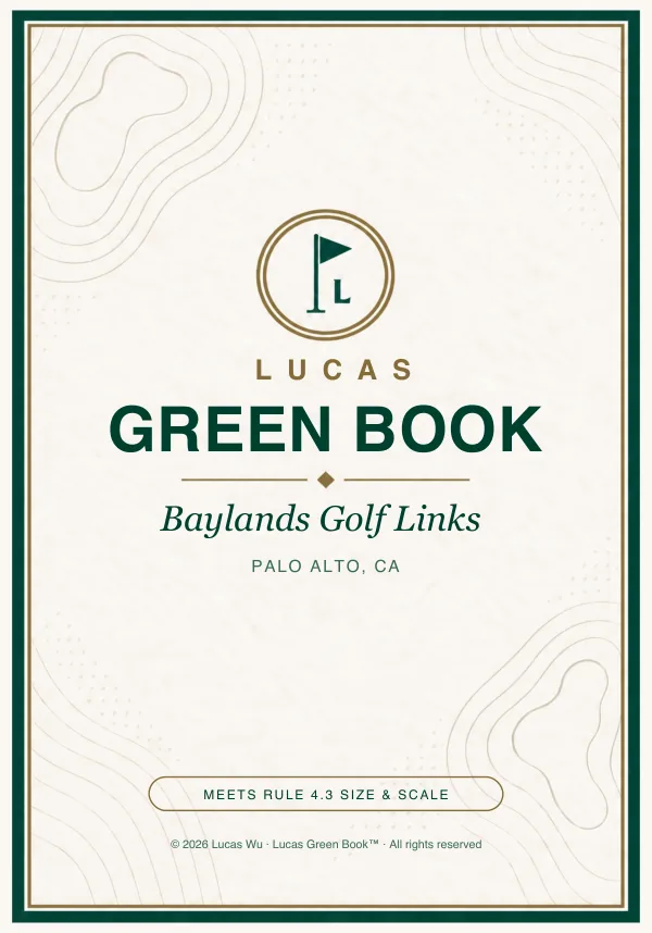 Baylands Golf Links green book cover
