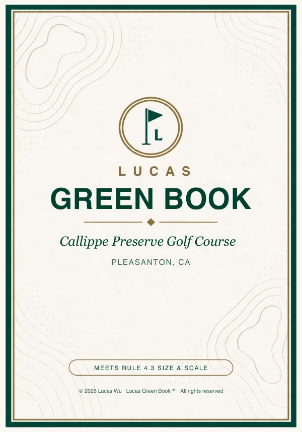 Callippe Preserve Golf Course green book cover
