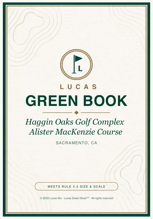 Haggin Oaks Golf Complex — Alister MacKenzie Course green book cover