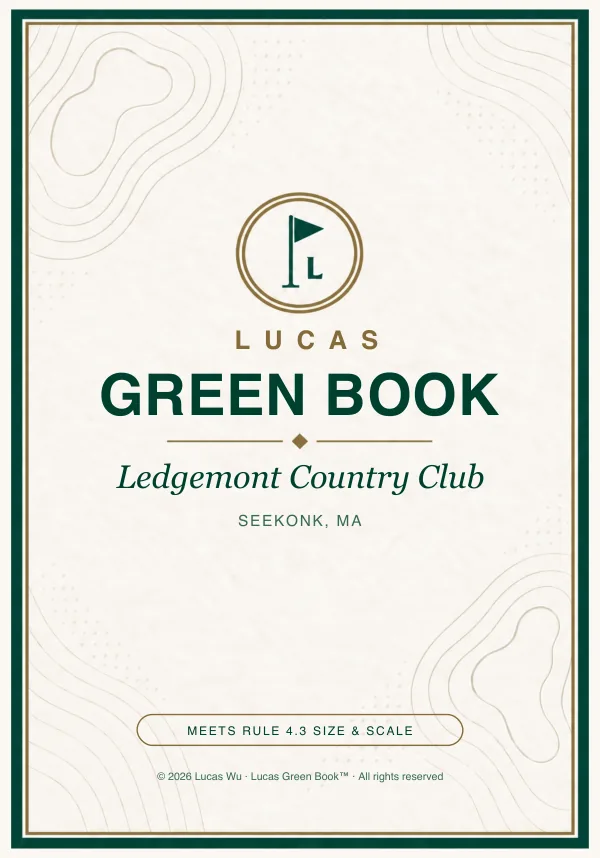 The Lucas Green Book cover for Ledgemont Country Club.