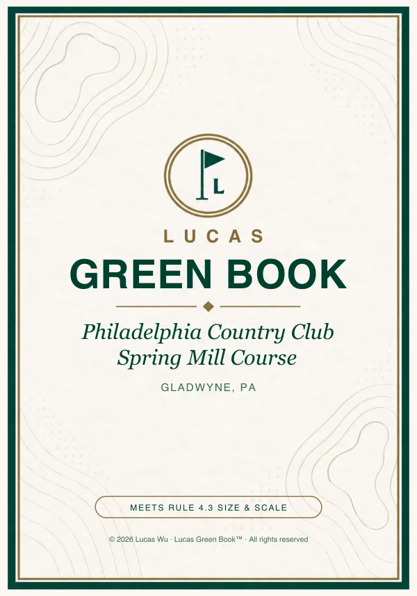 Philadelphia Country Club — Spring Mill Course green book cover